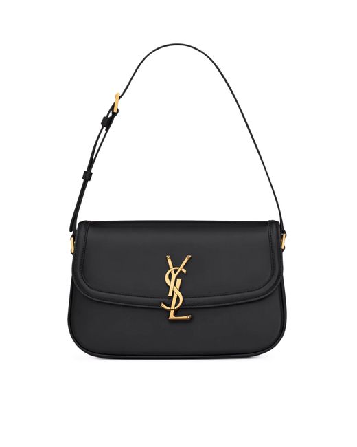 Saint Laurent Black Solferino Medium Leather Bag