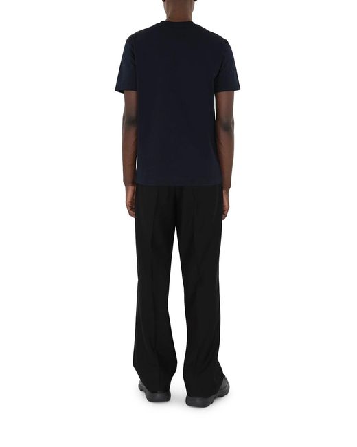 Burberry Blue Ekd Front Logo T-Shirt for men