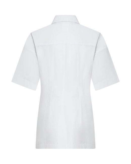 Camicia aderente in cotone di Sportmax in White