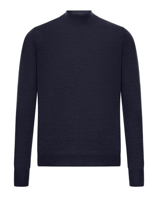 Nome G Blue Wool Turtleneck for men