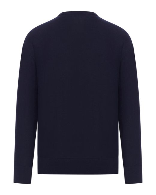 Roberto Collina Blue Crewneck Sweater for men
