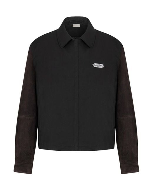 Dior Black Zip-Up Jacket With Paris Label for men