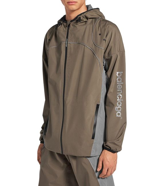 Balenciaga Gray Techwear Zip-Up Jacket for men