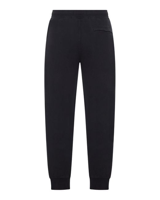 Stone Island Blue Cotton Joggers With Compass Logo for men