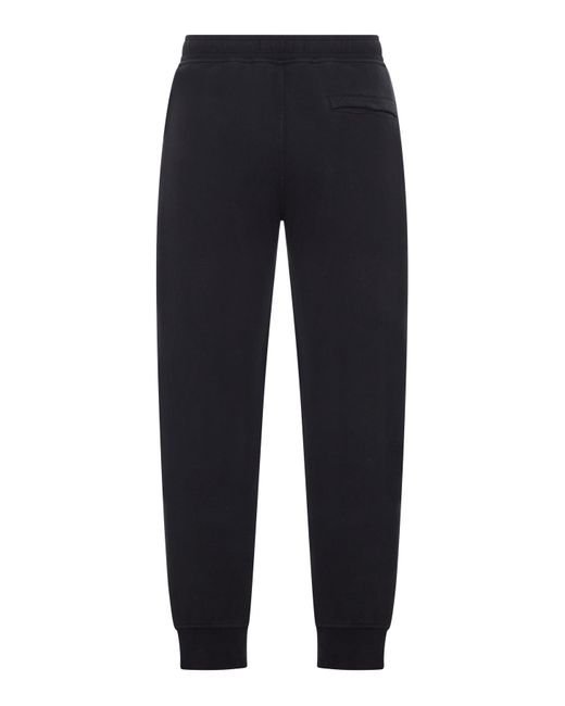 Stone Island Blue Cotton Joggers With Compass Logo for men