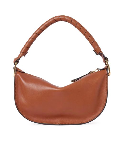 Chloé Brown Mini Marcie Shoulder Bag