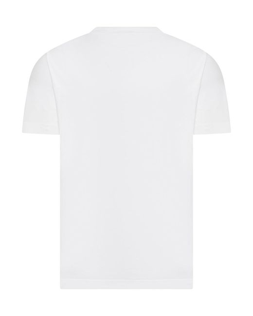 Transit White Crew Neck Cotton T-Shirt for men