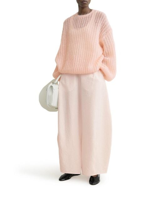 Totême Natural Virgin Wool And Mohair Sweater With Wide Sleeves