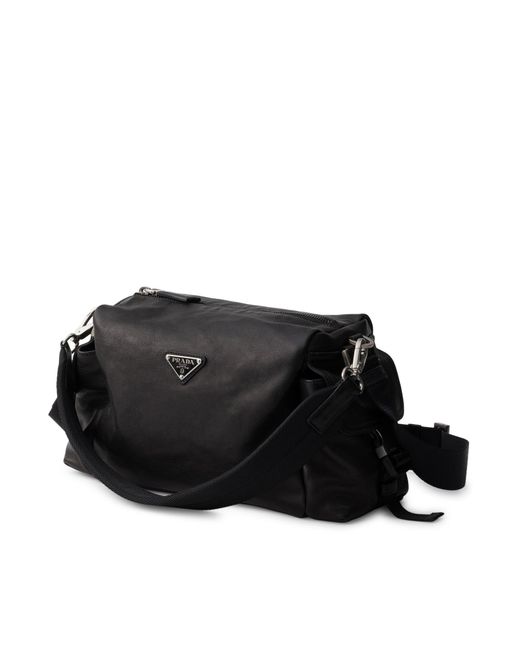 Borsa explore in pelle di Prada in Black da Uomo