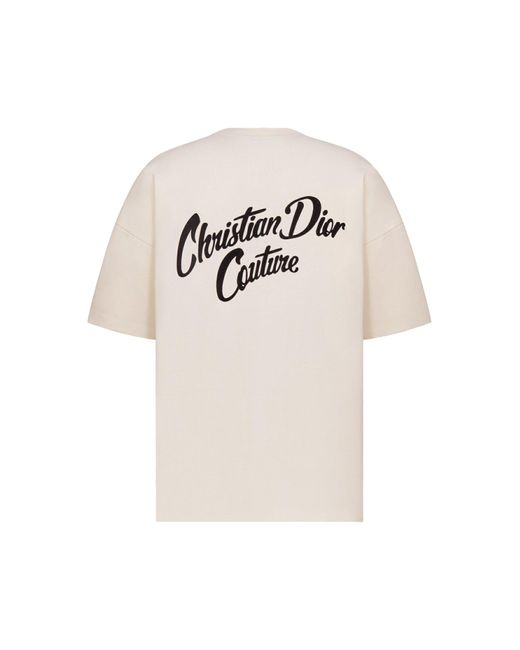 Dior T-shirts Ecru Cotton And Silk Jersey in White for Men | Lyst