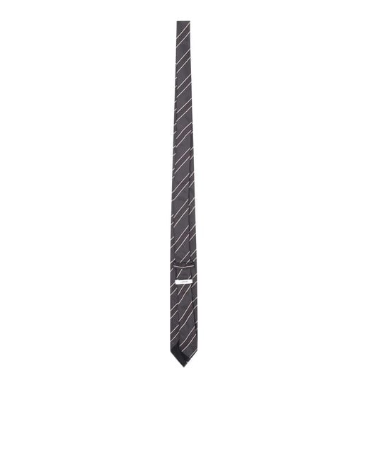 Lardini White Silk Tie for men