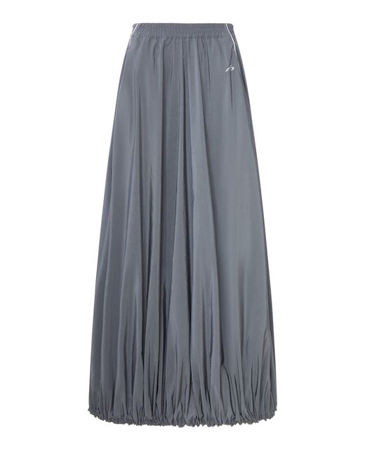 Balenciaga Gray Bodies Balloon Skirt In Technical Cotton Poplin