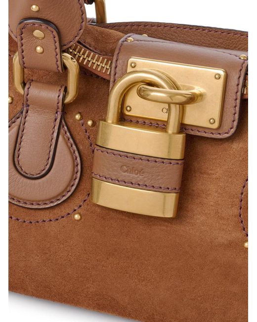 Chloé Brown Paddington Suede Bag