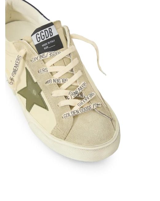 Golden Goose Deluxe Brand White Super-star Leather Sneakers With Suede Inserts for men