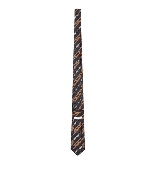 Lardini White Silk Tie for men