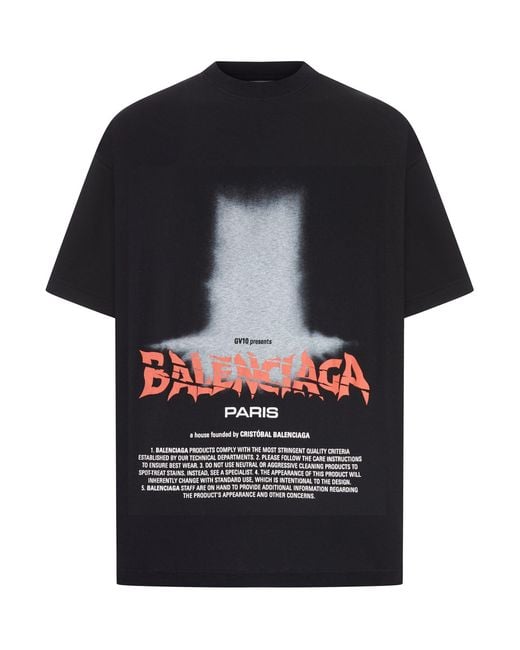 Balenciaga Black The Door Oversize T-Shirt for men