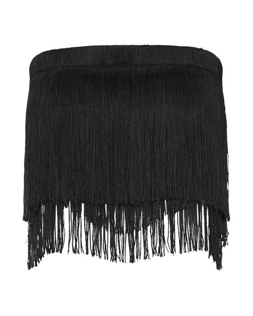 Bless Black Dara Top With Fringes