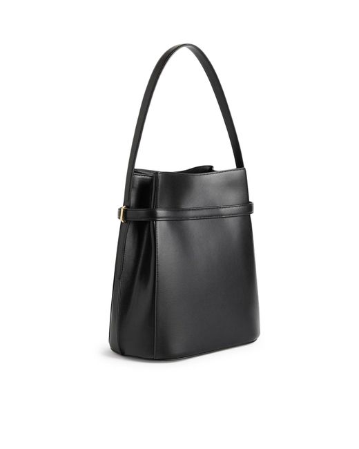 Borsa a secchiello belted di Totême  in Black