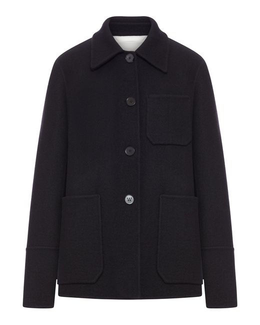Giacca-camicia in lana di Jil Sander in Blue