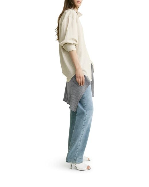 Totême  White Oversized Striped Shirt