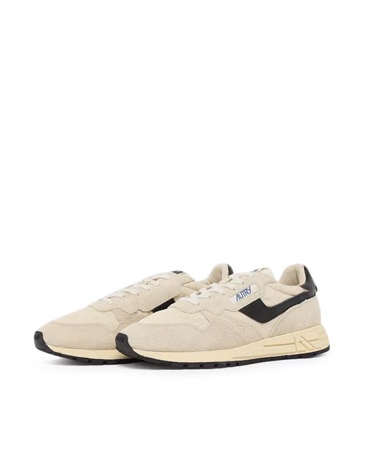Autry White Reelwind Suede And Mesh Sneakers for men