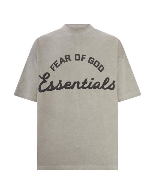Fear Of God Gray Campus 90's Short Sleeve T-Shirt for men
