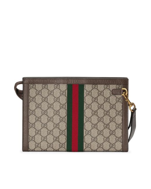 Gucci Gray Ophidia Gg Pouch Medium Size for men