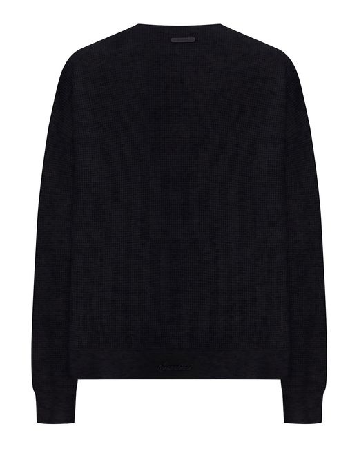 Fear Of God Black Signature Waffle 90S Crewneck Sweater for men