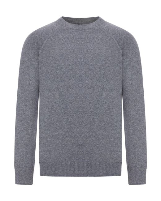 Nome G Gray Crewneck Cashmere Sweater for men