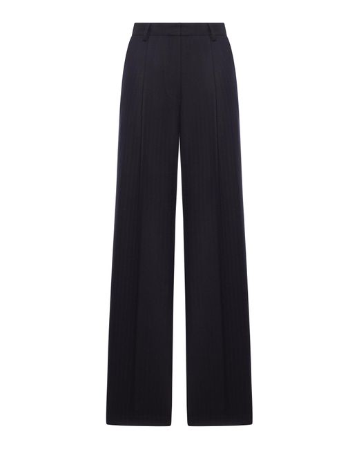 Dries Van Noten Blue Tailored Wool Trousers