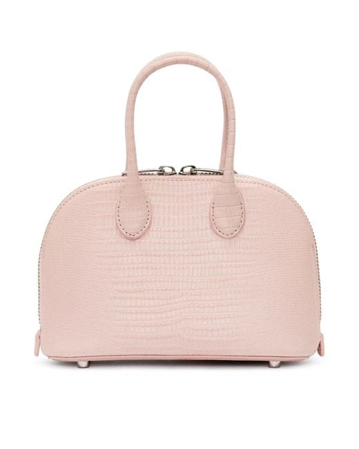 Self-Portrait Pink Mini Leather Bag With Pendant