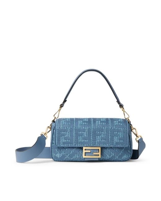 Fendi Blue Baguette Bag
