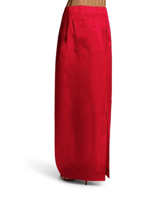 Gonna in seta lucian di Khaite in Red