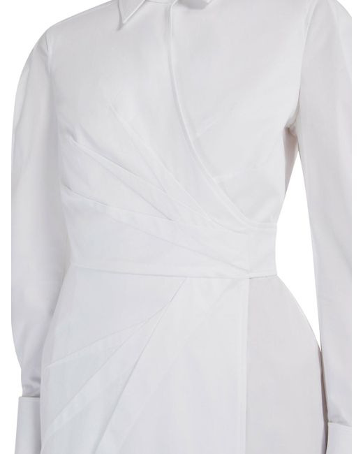 Abito in twill di cotone di Max Mara in White
