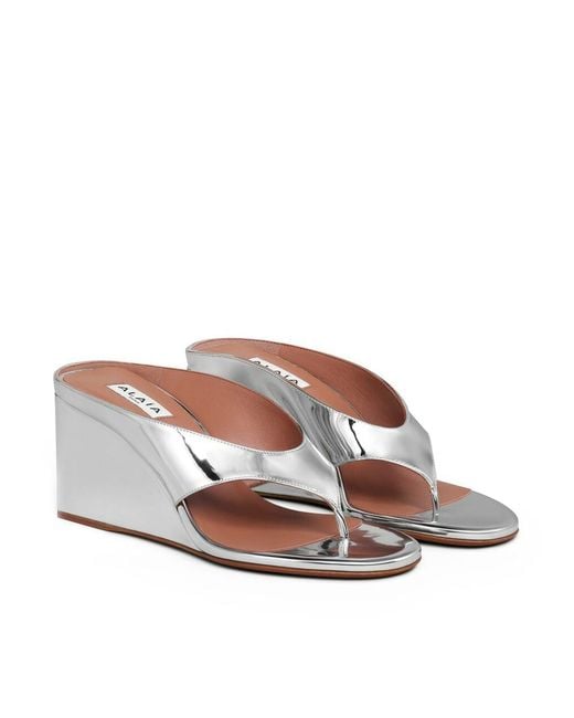 Alaïa White Cube Flip-Flops