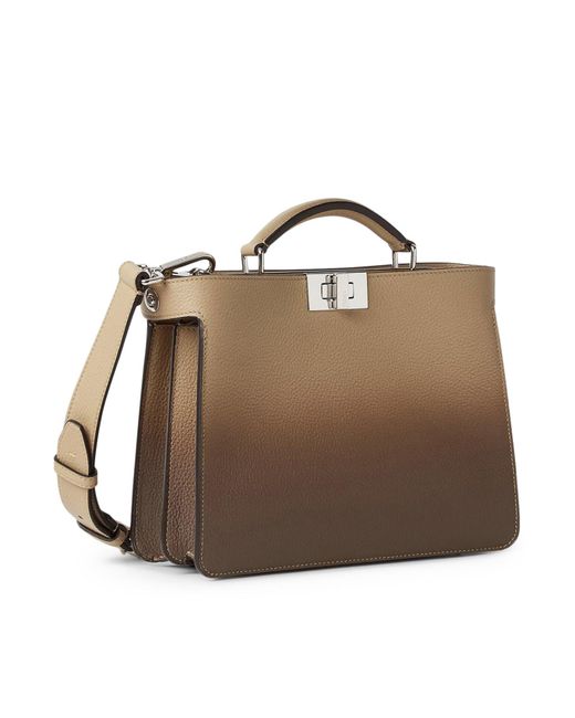 Fendi Brown Peekaboo Iseeu Small Leather Bag for men