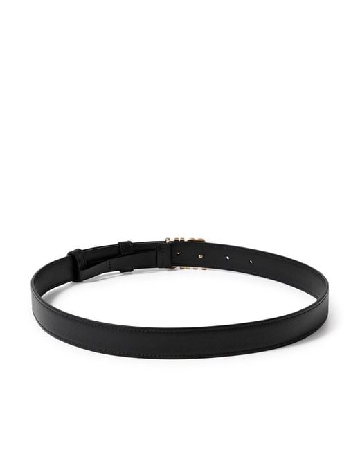 Miu Miu Black City Leather Belt