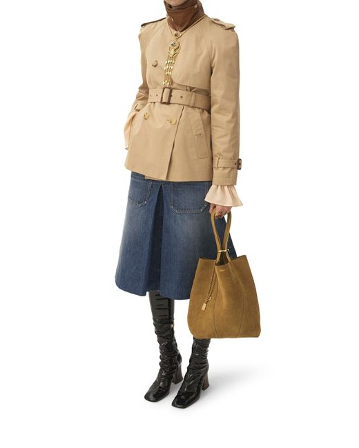 Chloé Natural Spin Suede Tote Bag