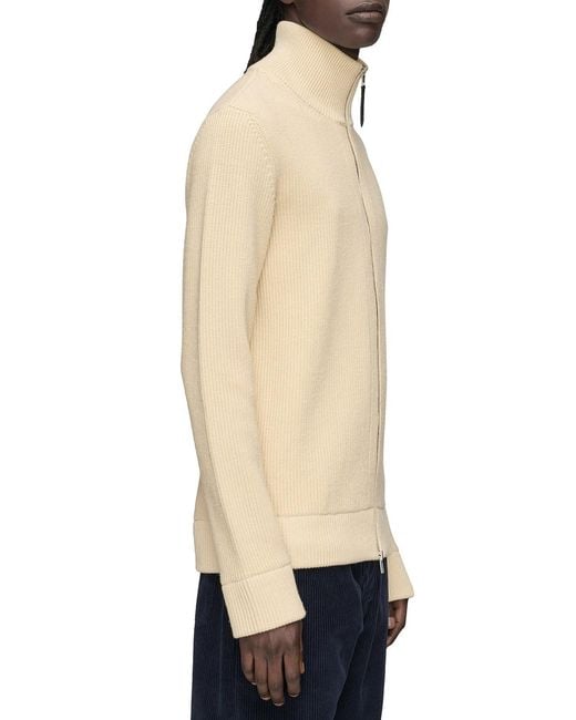 Maison Margiela White Jersey Knit Cardigan With Zip for men