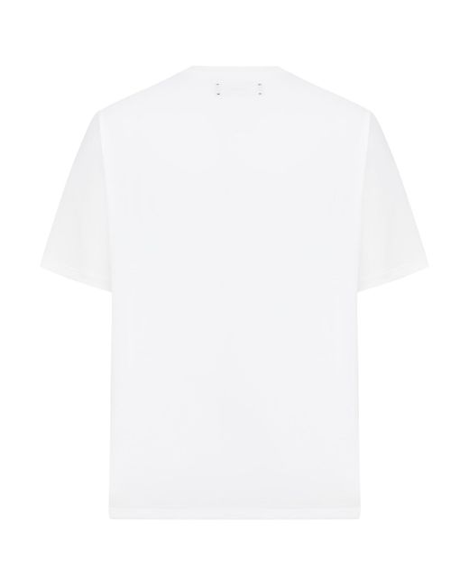 T-shirt in cotone con logo ricamato di Amiri in White da Uomo