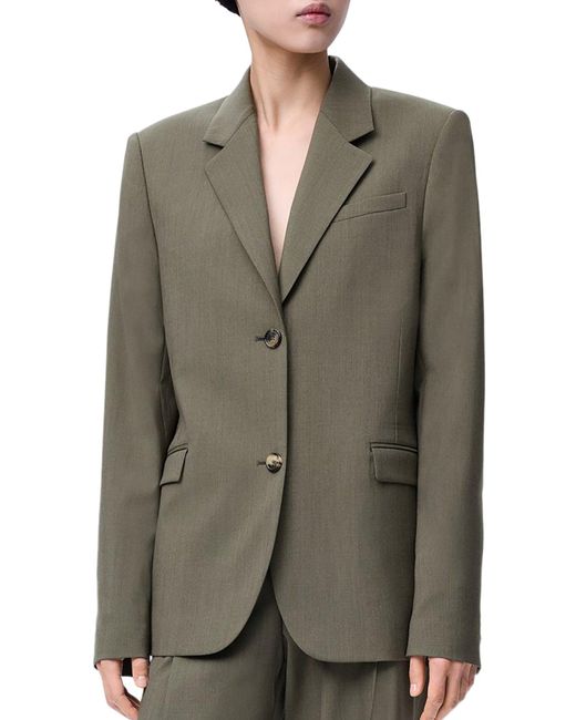Blazer sartoriale in lana di Loewe in Green