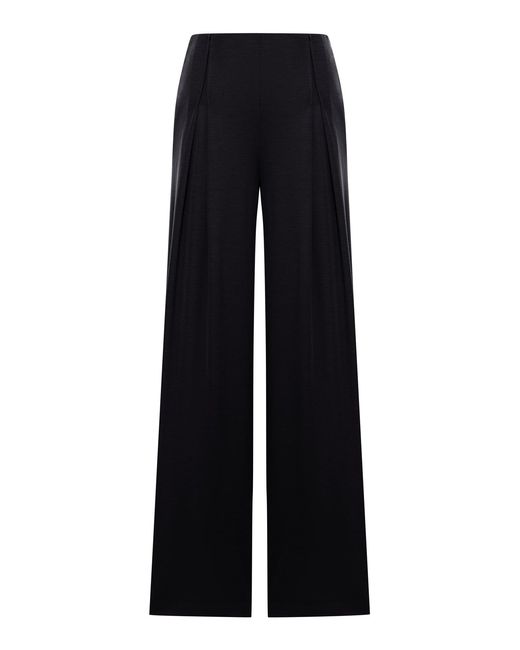 Max Mara Pure Blue Wool Jersey Trousers
