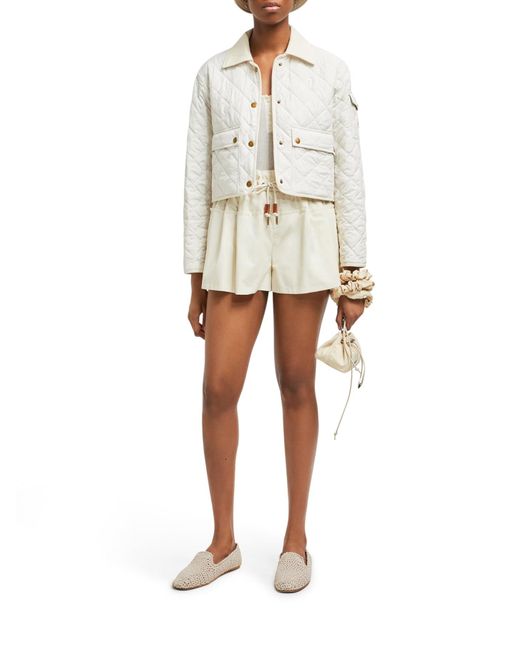 Moncler Natural Shorts Compact Tech Twill
