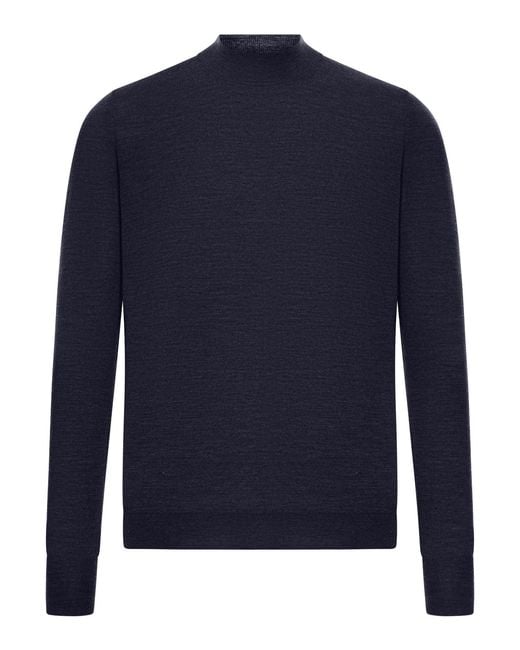 Nome G Blue Wool Turtleneck for men
