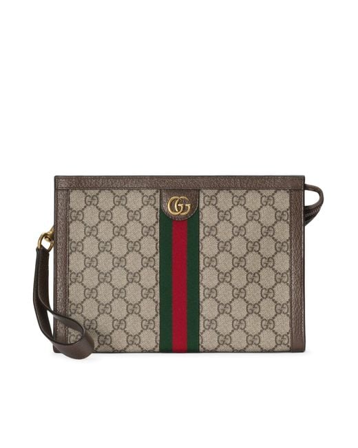 Gucci Gray Ophidia Gg Pouch Medium Size for men