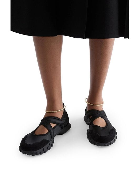 Jil Sander Black Moon Suede Ballet Flats