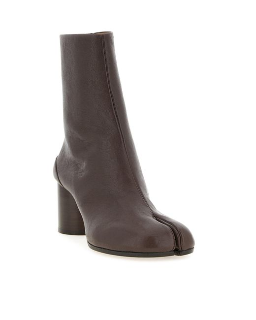 Maison Margiela Brown Tabi Ankle Boots 60Mm