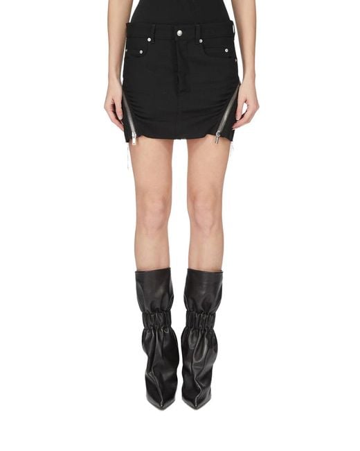 Rick Owens Black Banana Miniskirt