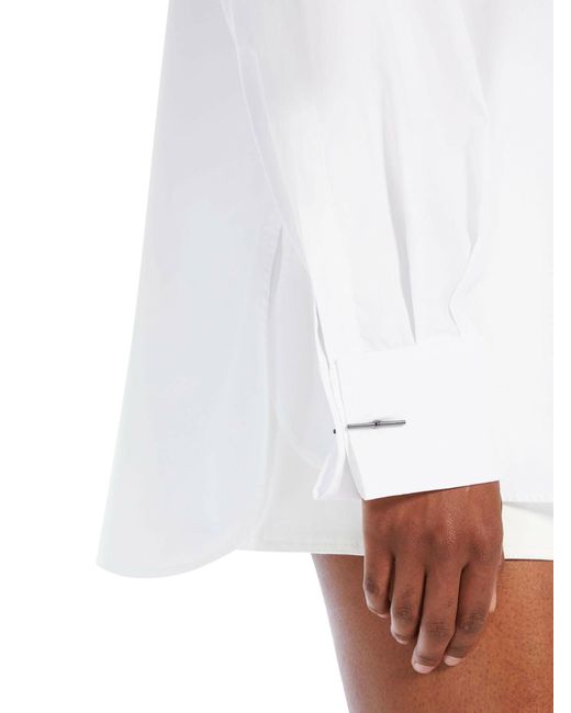 Camicia over in popeline di Max Mara in White
