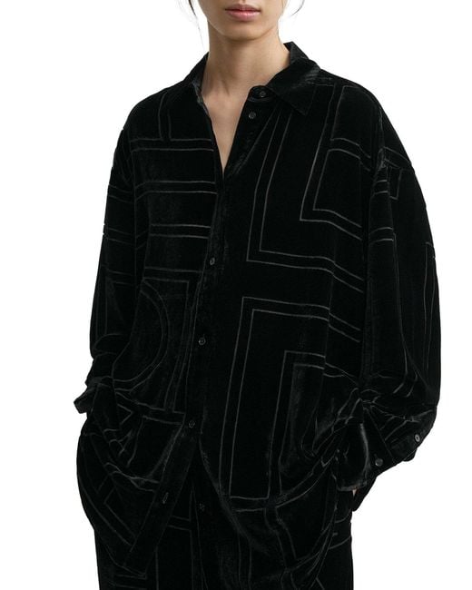Totême Blue Oversized Devorã Shirt